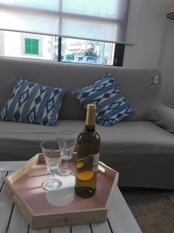 Posezení v ubytování Sa Cala Beach House