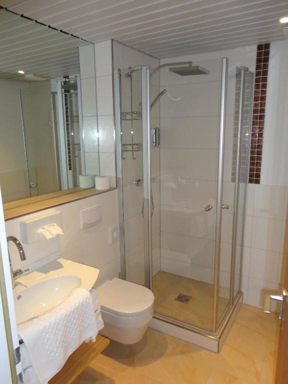 Koupelna v ubytování Hotel Flörke