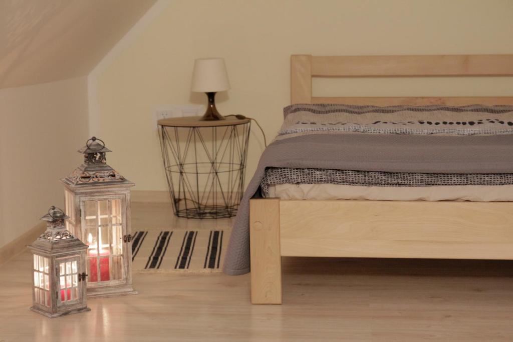 Posteľ alebo postele v izbe v ubytovaní Apartamenty Nad Górską Rzeką