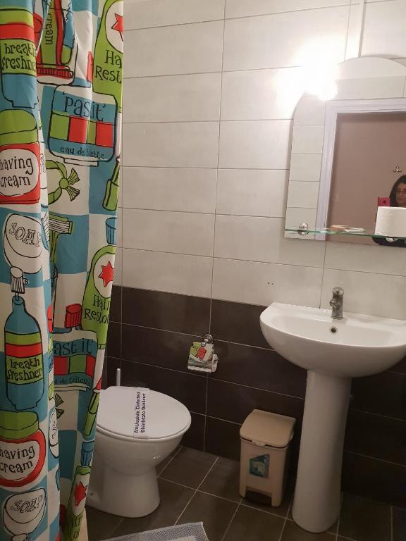 Koupelna v ubytování Aktaion Hotel