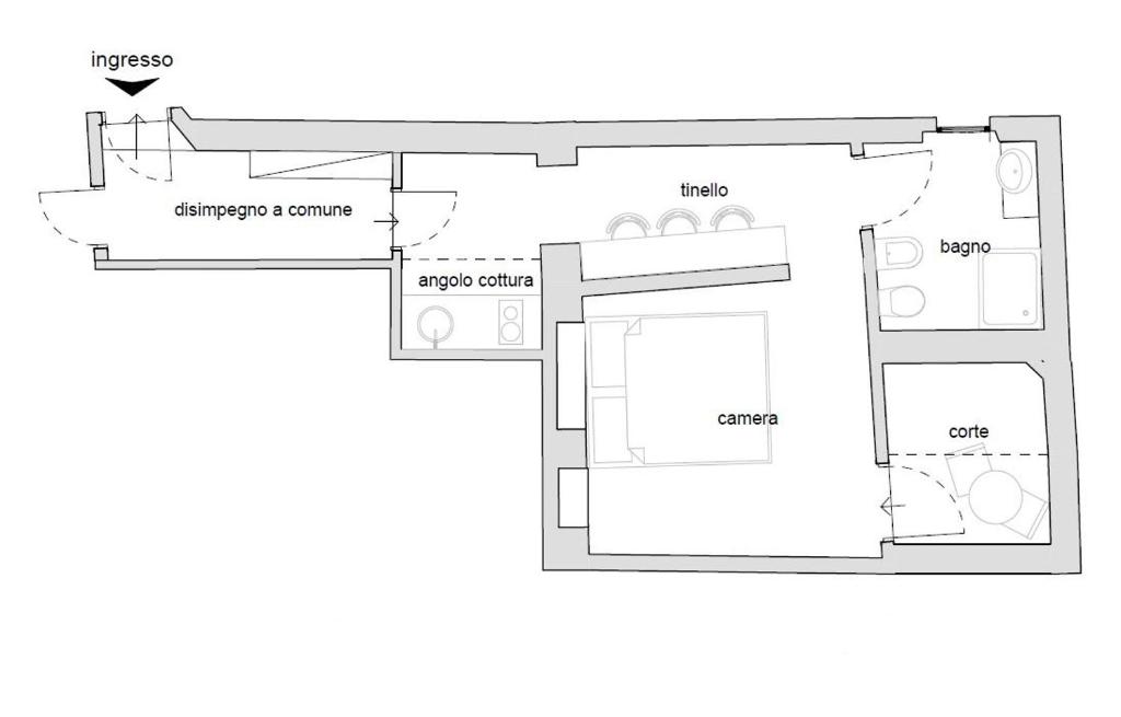 Plán poschodí v ubytovaní Giselle Suite - Brand new flat in Santa Maria Novella