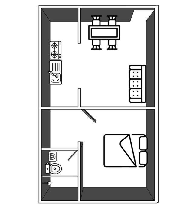 Půdorys ubytování Apartamentos Juriquilla