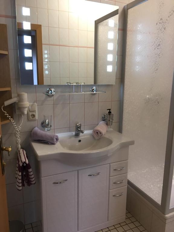 Koupelna v ubytování Gästehaus Kübler