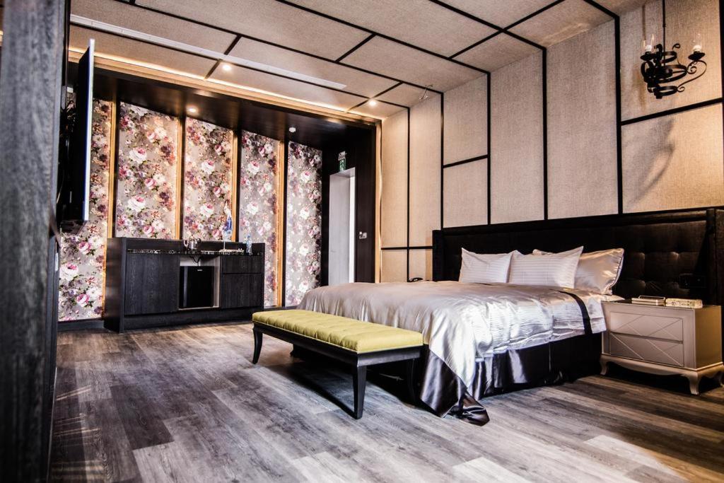Postel nebo postele na pokoji v ubytování Kumotsuki Motel