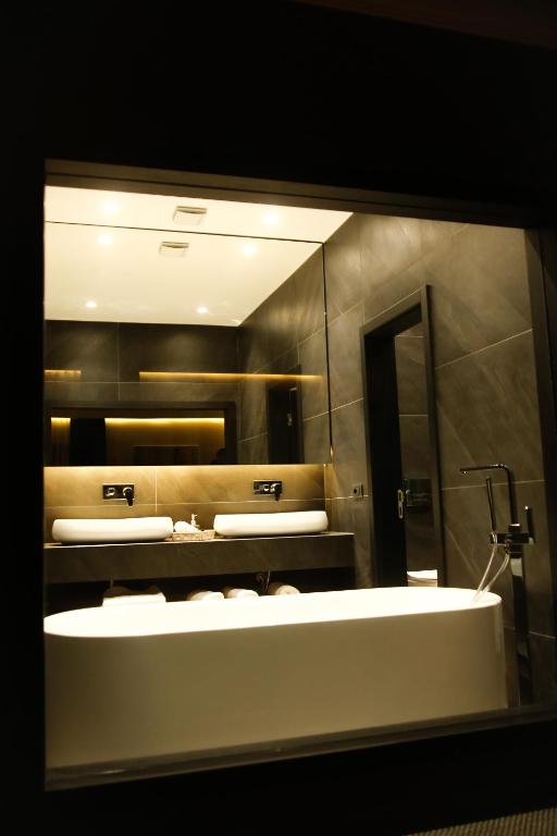 Koupelna v ubytování Hotel Rubis