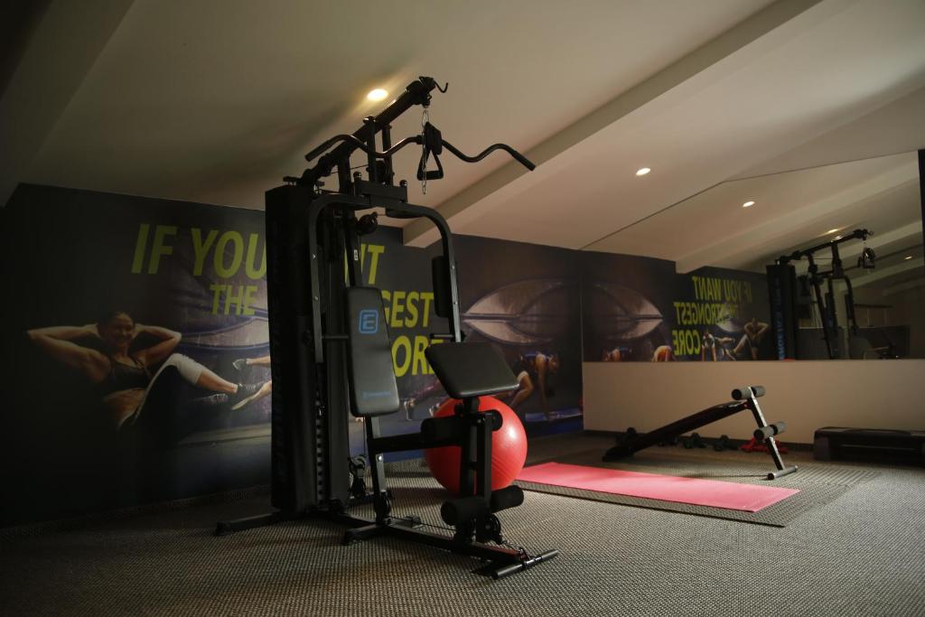 Fitness centrum a/nebo fitness zařízení v ubytování Hotel Rubis