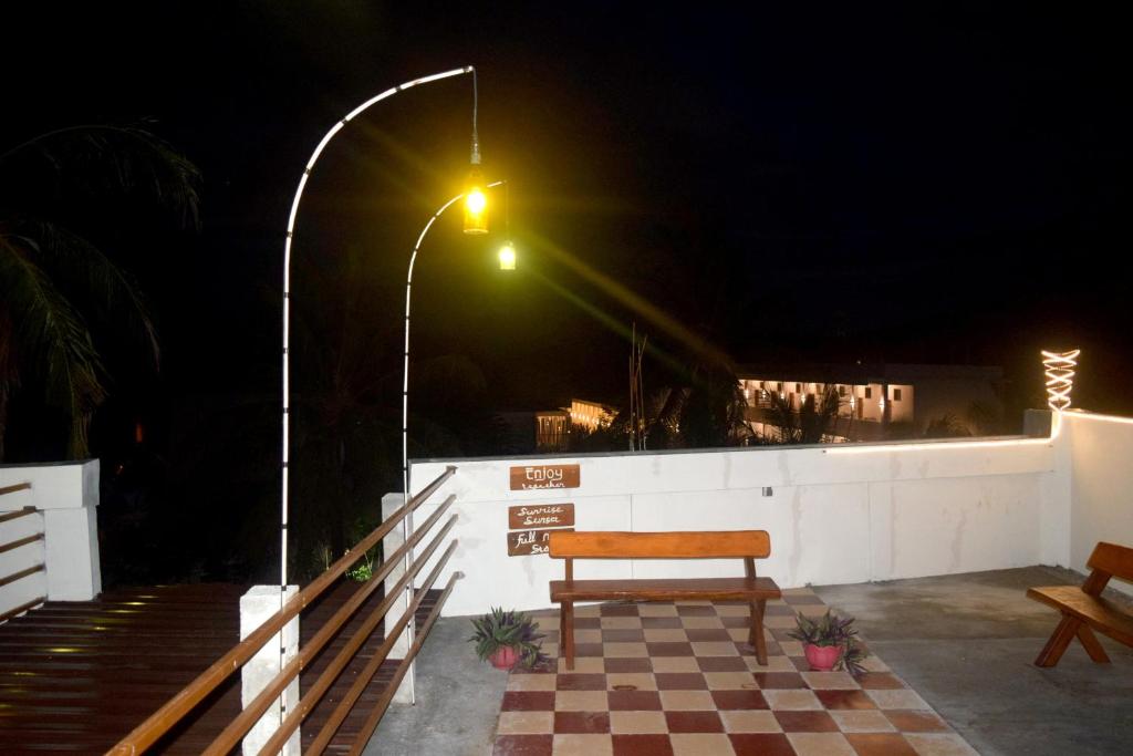 Balkón nebo terasa v ubytování Panda Cottage