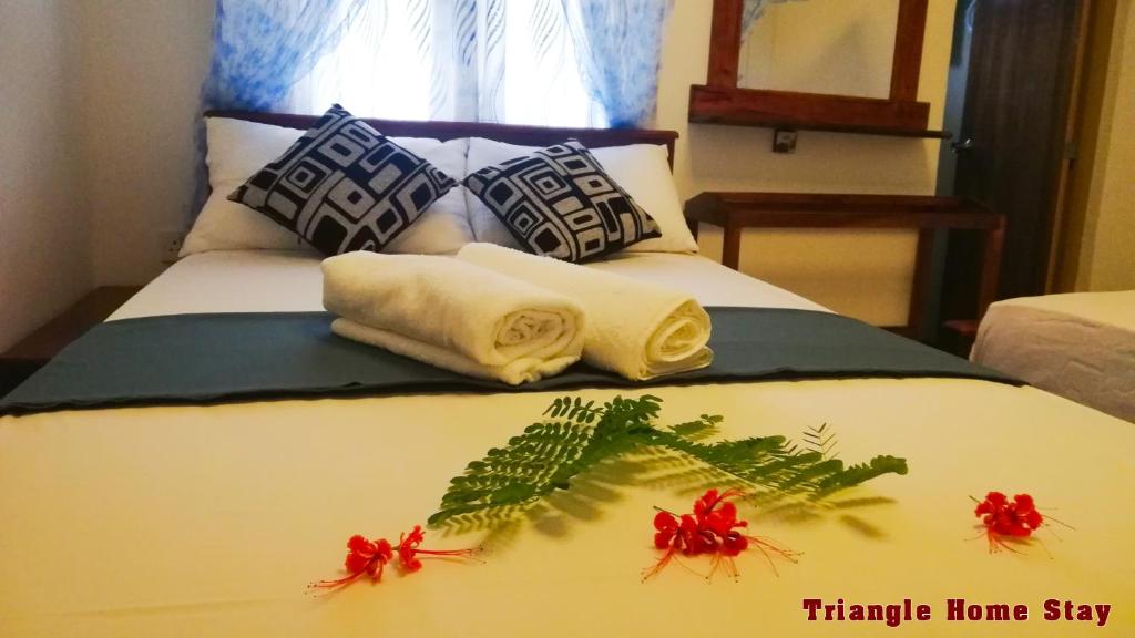 Postel nebo postele na pokoji v ubytování Triangle Home Stay