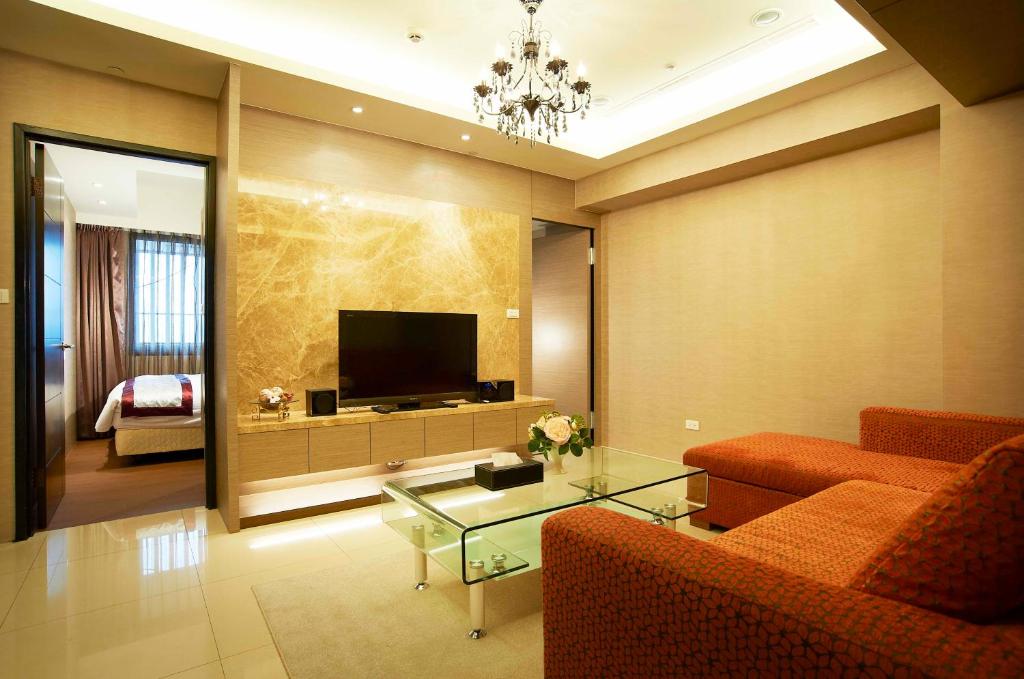 TV a/nebo společenská místnost v ubytování Master Hotel
