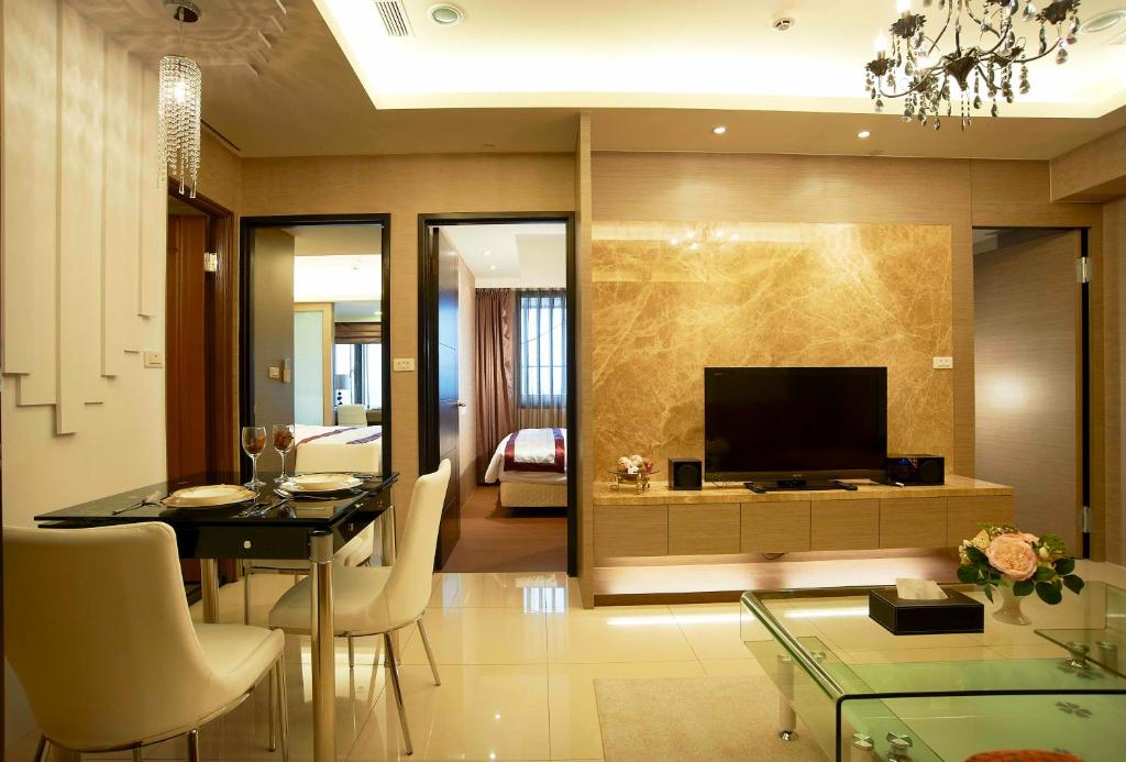 TV a/nebo společenská místnost v ubytování Master Hotel