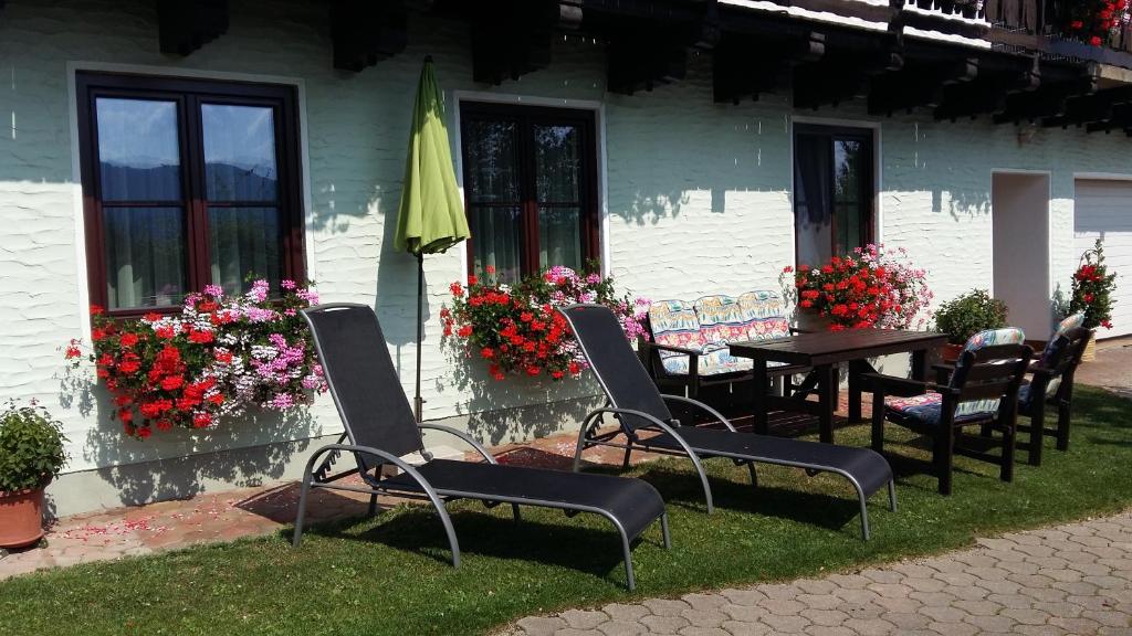 Zahrada ubytování Ferienwohnung Leeb