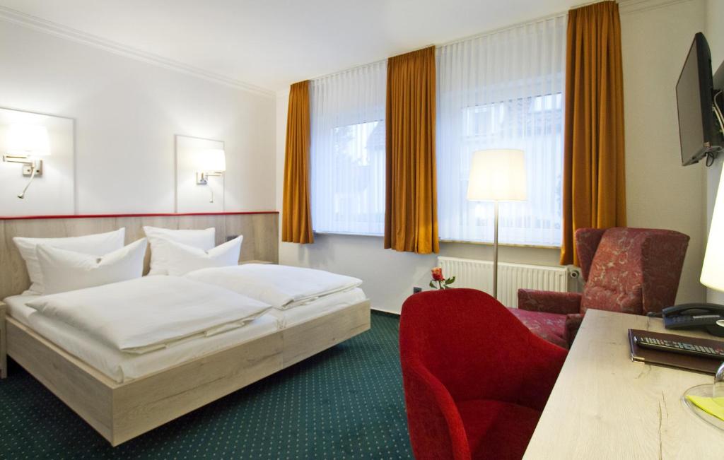 TV a/nebo společenská místnost v ubytování Hotel Schaper