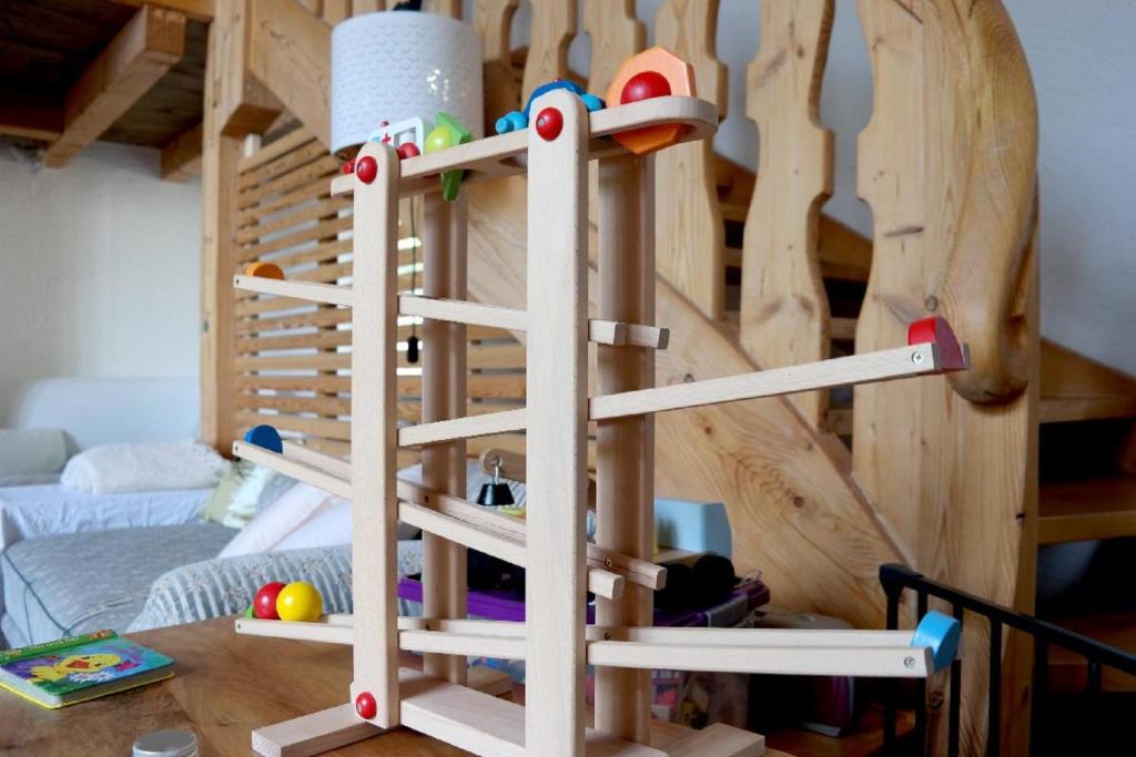 Palanda nebo palandy na pokoji v ubytování Ferienhaus Mauth