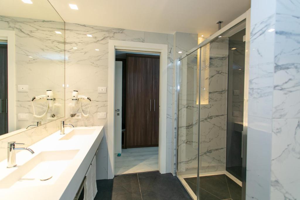 Koupelna v ubytování Hotel Terme Venezia