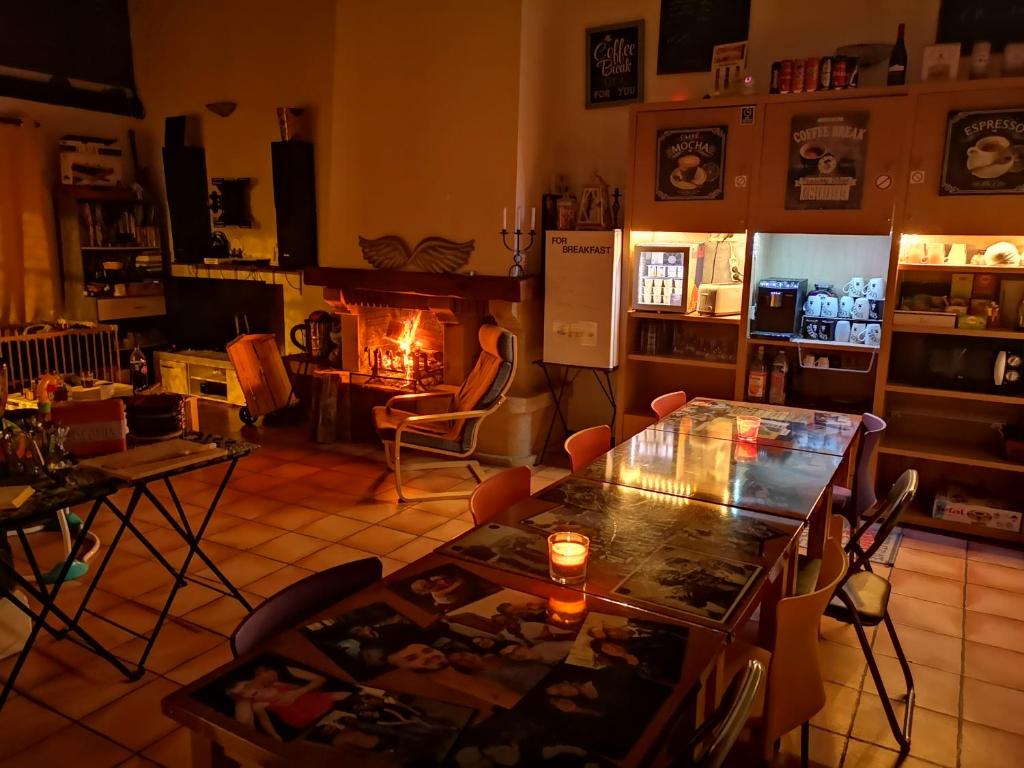 Posezení v ubytování Au Nid de Tillé