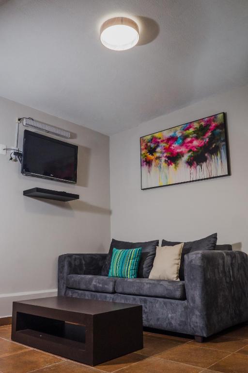 TV a/nebo společenská místnost v ubytování HOTEL CAREYES