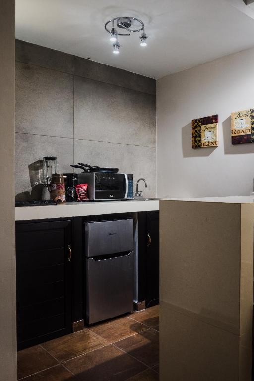 Kuchyň nebo kuchyňský kout v ubytování HOTEL CAREYES