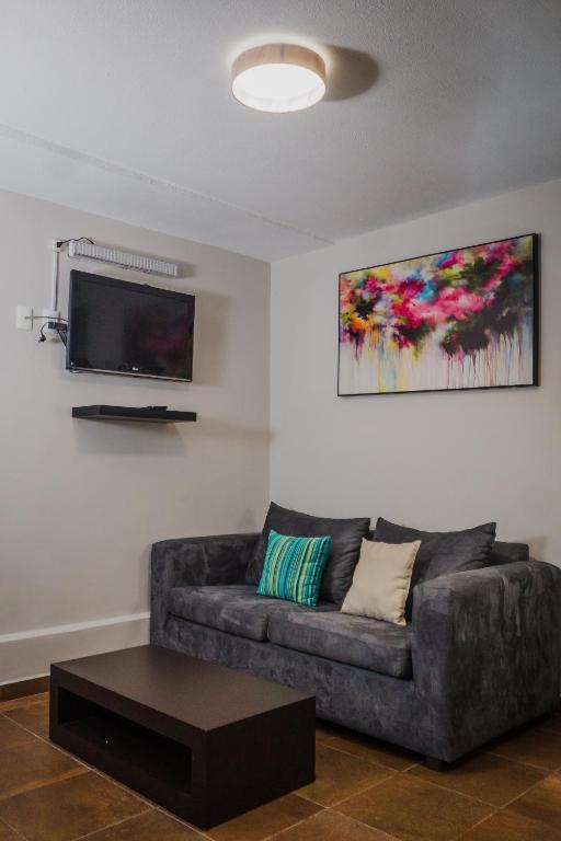 TV a/nebo společenská místnost v ubytování HOTEL CAREYES
