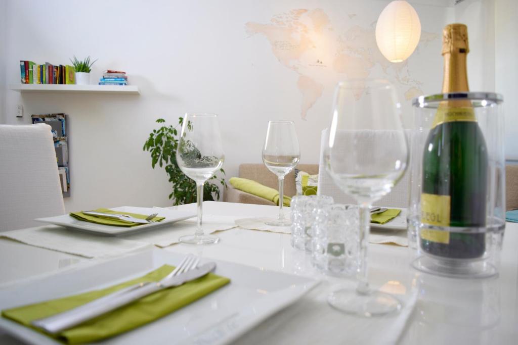Nápoje v ubytování 3 Zimmer Zentrum , kontaktloser Check in