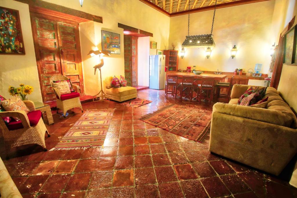 Posezení v ubytování Hotel Casa Encantada