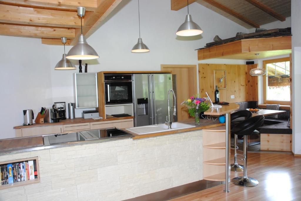 Kuchyň nebo kuchyňský kout v ubytování Zillertal Residenz