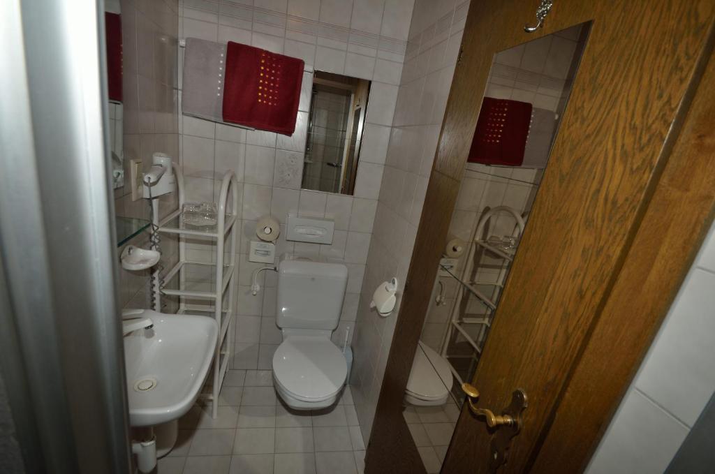 Koupelna v ubytování Gästehaus Sissy