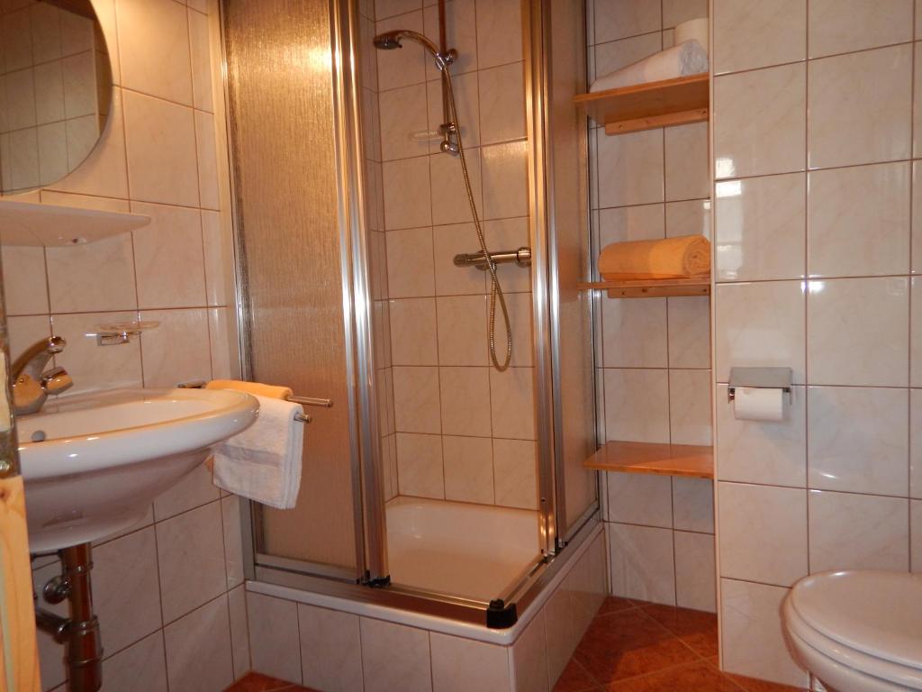 Koupelna v ubytování Kasparbauer
