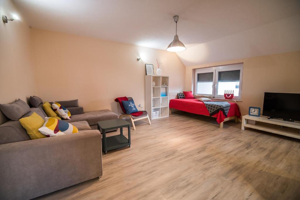 Posezení v ubytování Apartment Stil near Terme Paradiso