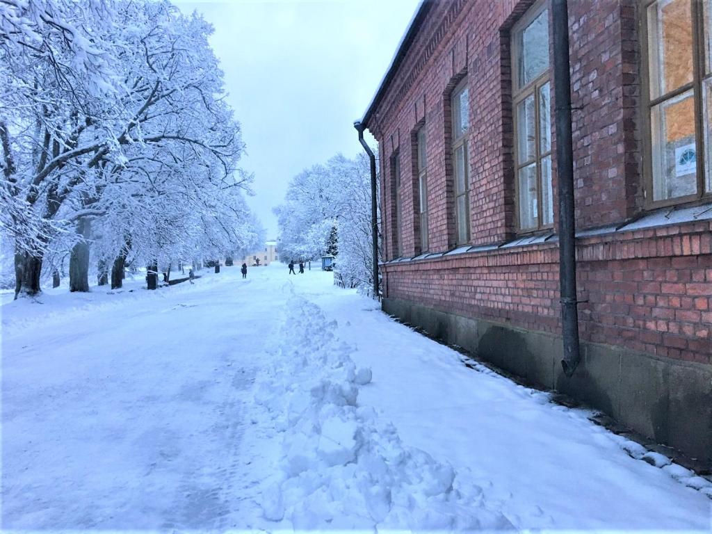 Hostel Suomenlinna v zimě