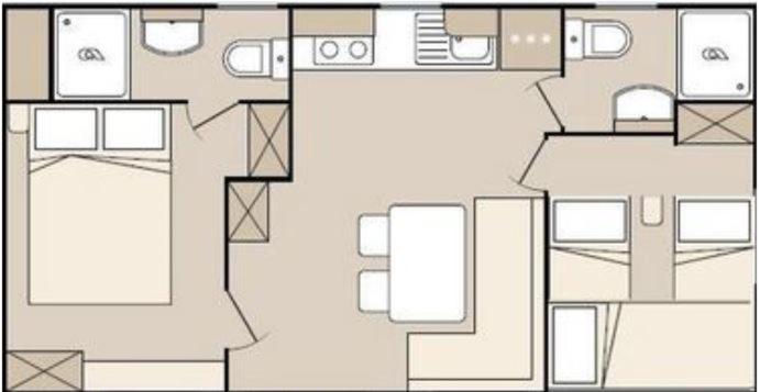 Půdorys ubytování Mobile Homes Crystal