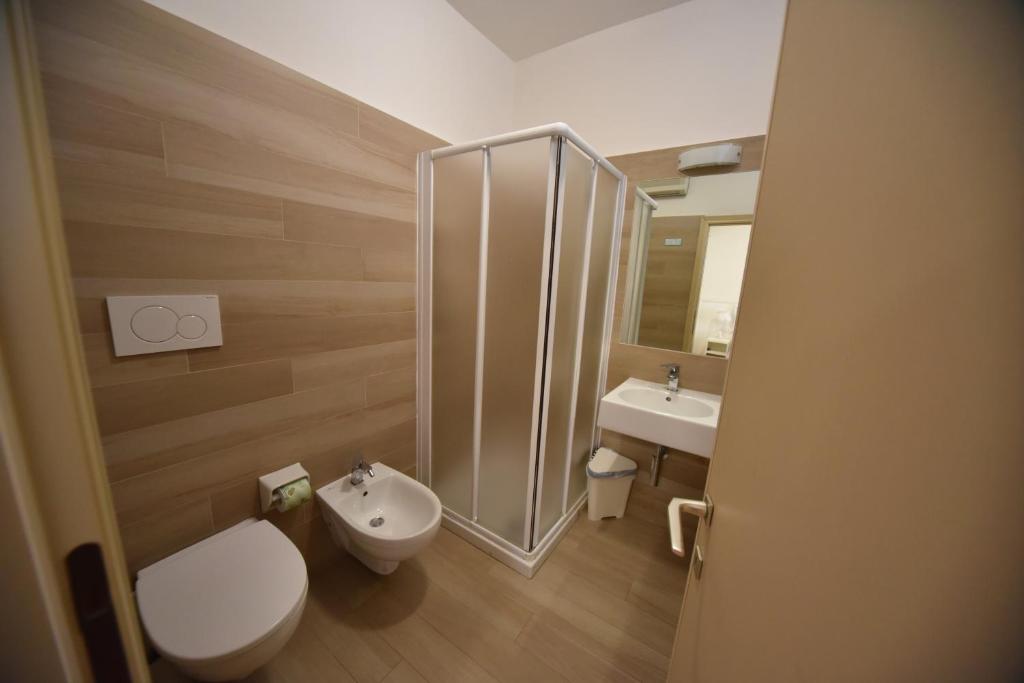Koupelna v ubytování Hotel Villa Edda