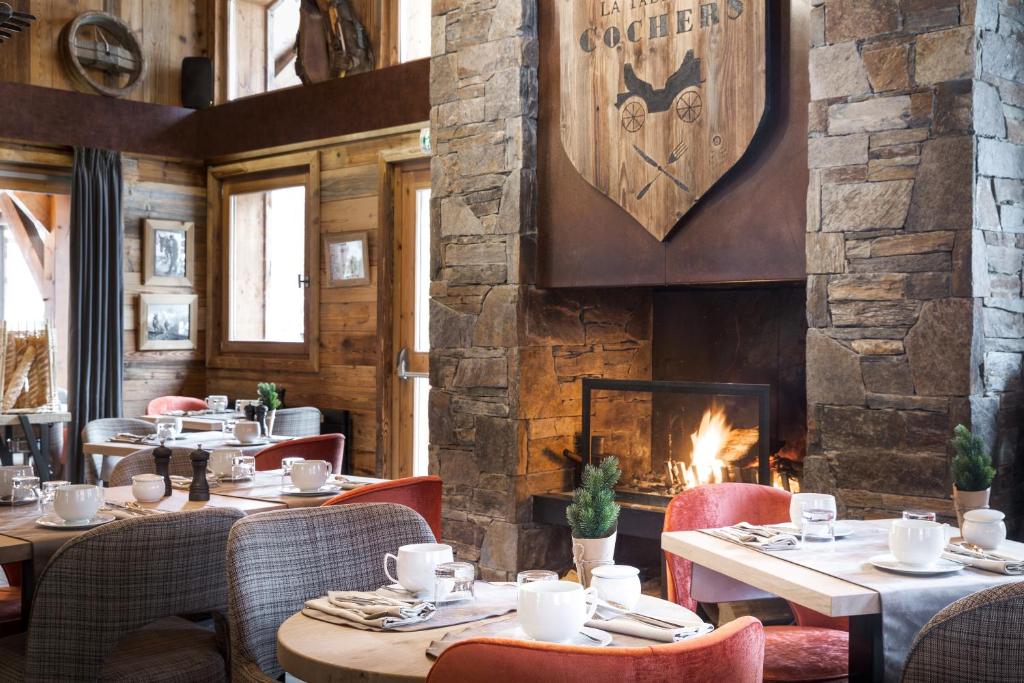 Restaurace v ubytování Les Loges Blanches Megève
