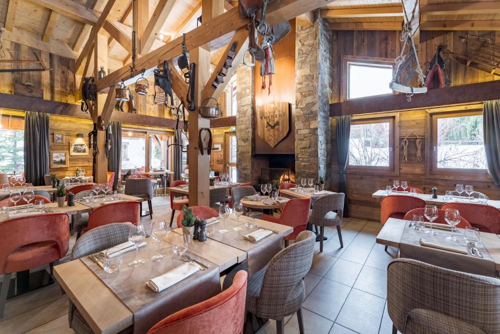 Restaurace v ubytování Les Loges Blanches Megève