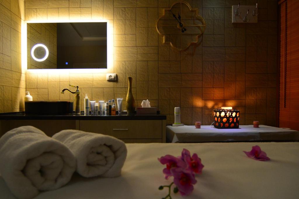 Postel nebo postele na pokoji v ubytování Te Stela Resort & SPA