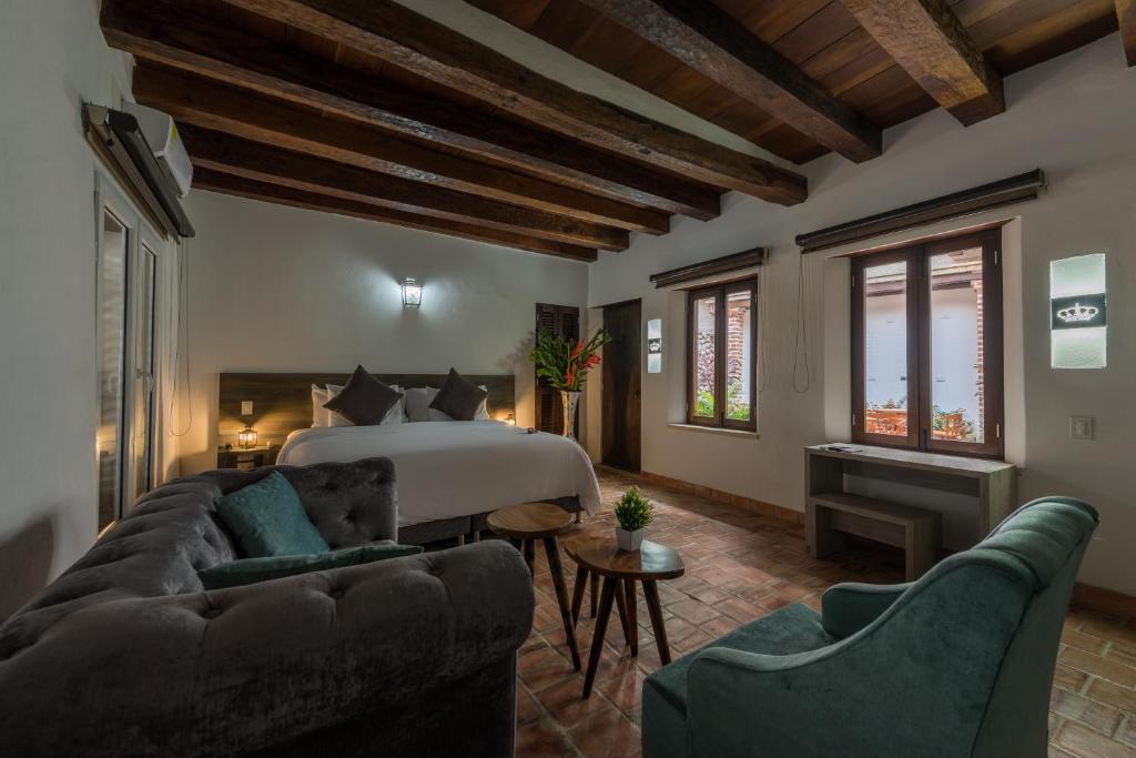 Posezení v ubytování Getsemani Cartagena Hotel