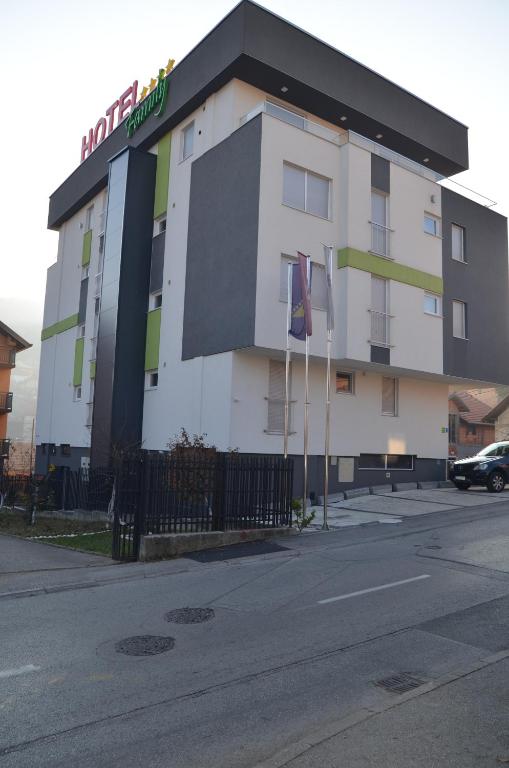 Budova, kde se aparthotel nachází