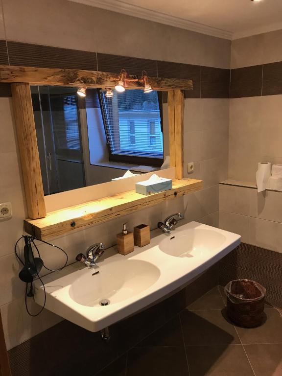 Koupelna v ubytování Tuxie Haus
