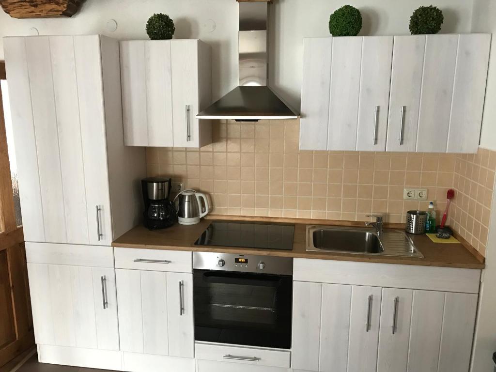 Kuchyň nebo kuchyňský kout v ubytování Tuxie Haus