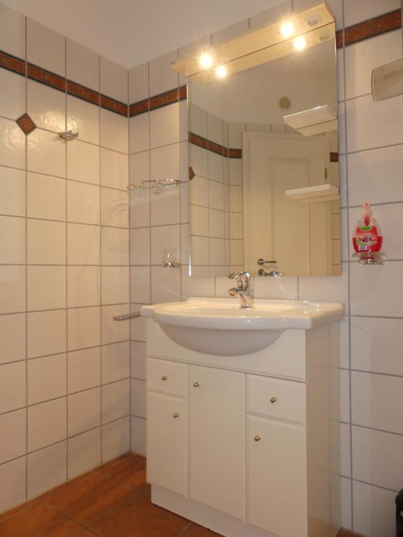 Koupelna v ubytování Landhaus am Haff