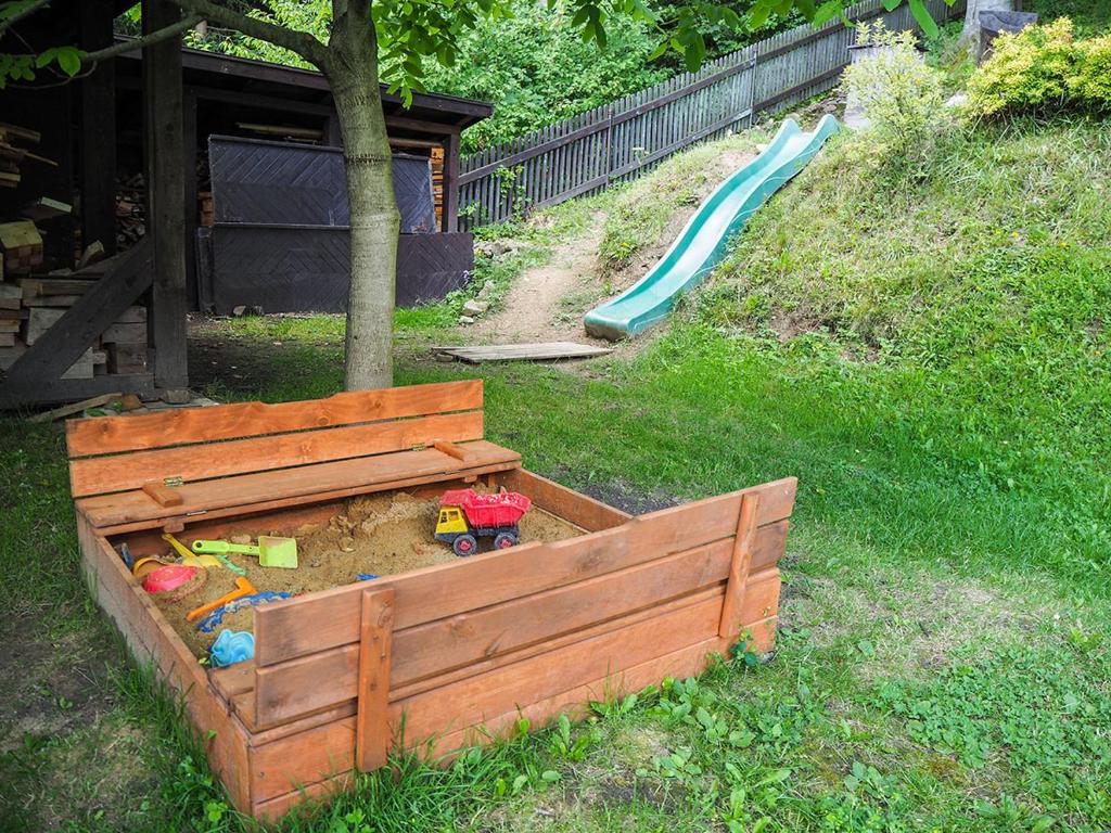 Zahrada ubytování Chaty Pohoda na Soláni