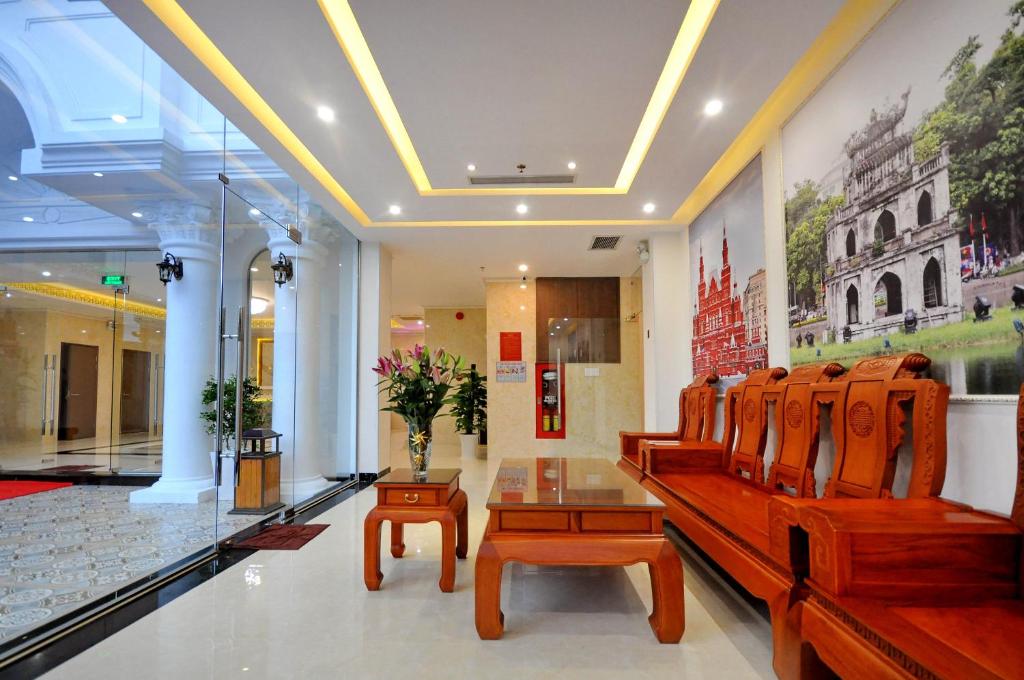 Posezení v ubytování Crown Nguyen Hoang Hotel