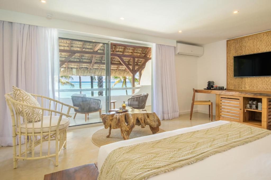 TV a/nebo společenská místnost v ubytování Seasense Boutique Hotel & Spa