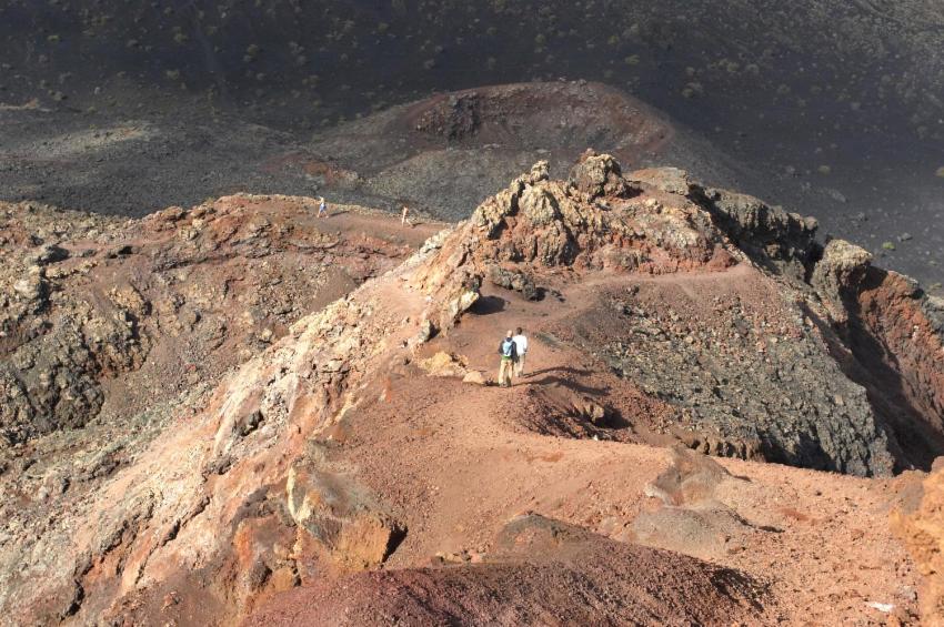 a man standing on the top of a mountain at Hotel Nautico in Santa Cruz de Tenerife