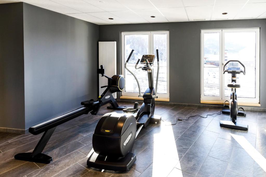 Fitness centrum a/nebo fitness zařízení v ubytování DJH moun10 Jugendherberge - membership required!
