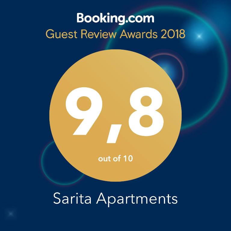 Certifikát, ocenenie alebo iný dokument vystavený v ubytovaní Apartment Sarita