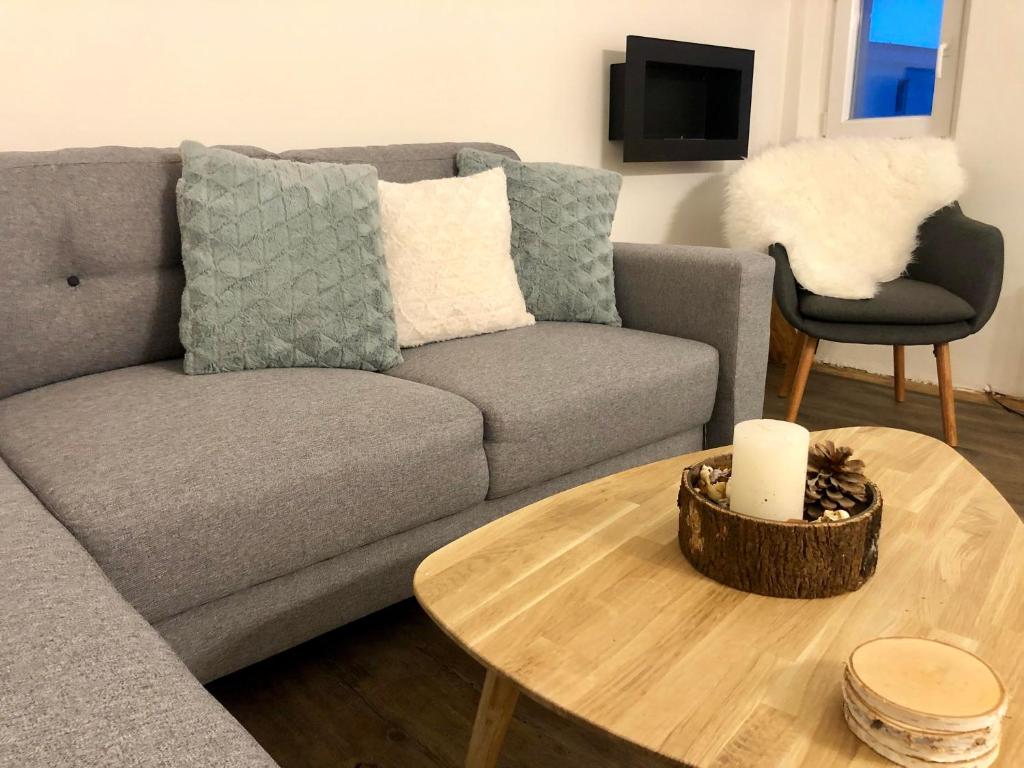 Posezení v ubytování Apartmán Mladé Buky