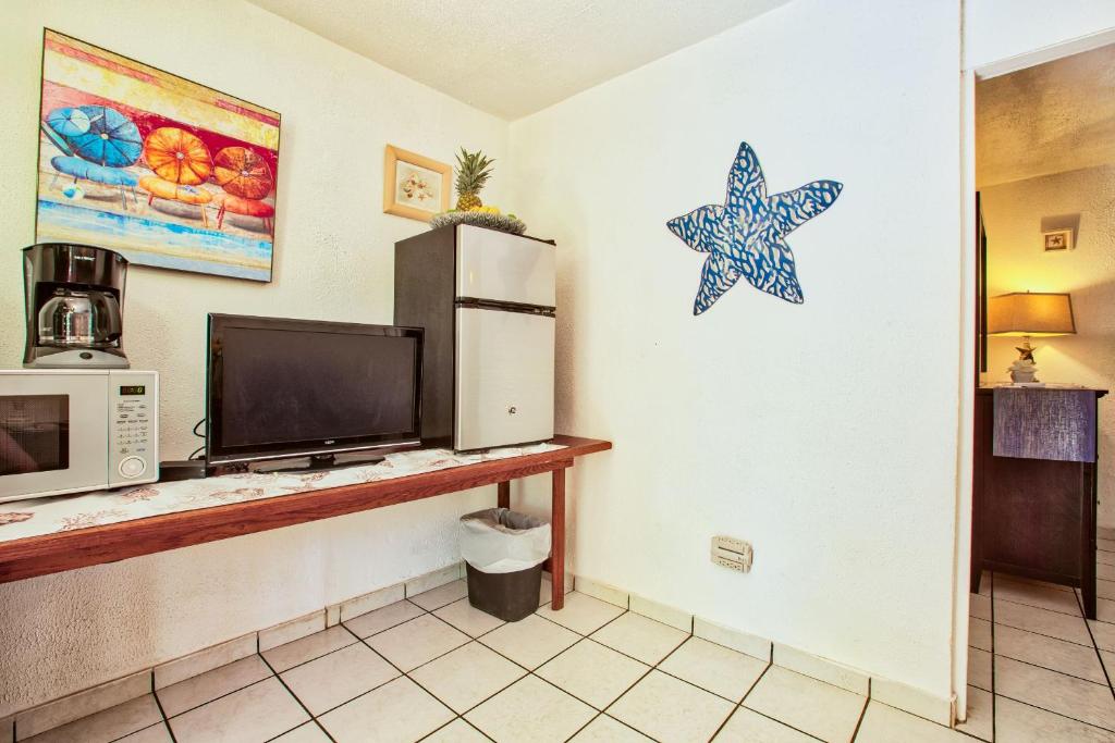 Kuchyň nebo kuchyňský kout v ubytování Coconut Palms Inn