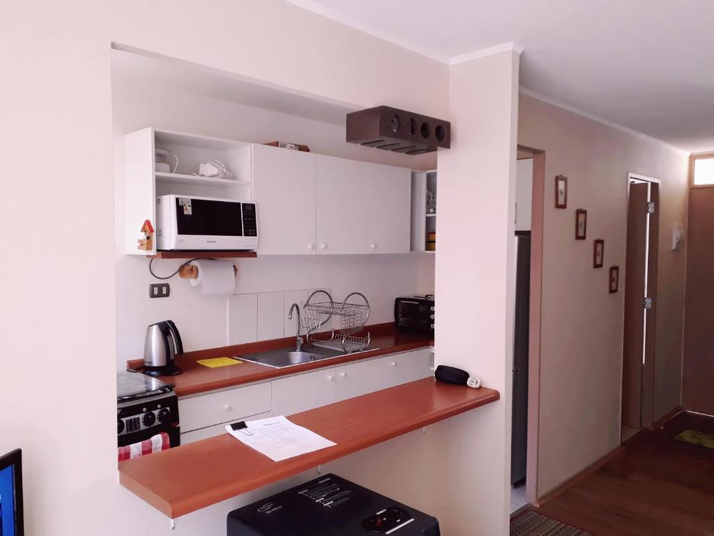 Kuchyň nebo kuchyňský kout v ubytování Departamento Bosques del Tabo