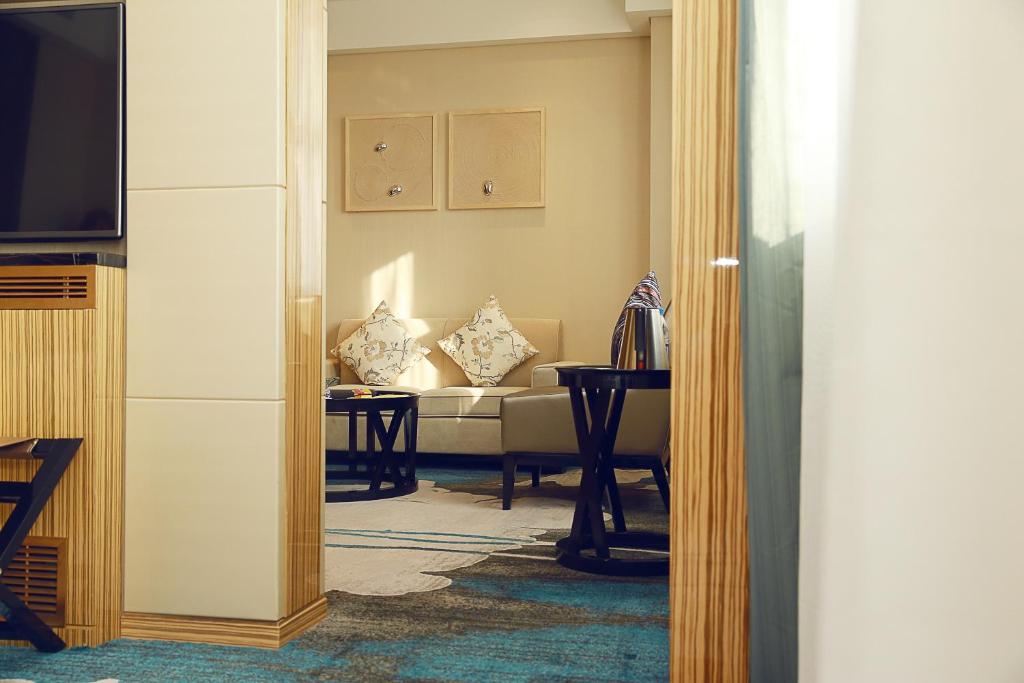 Posezení v ubytování Yinchuan Xifujing Hotel
