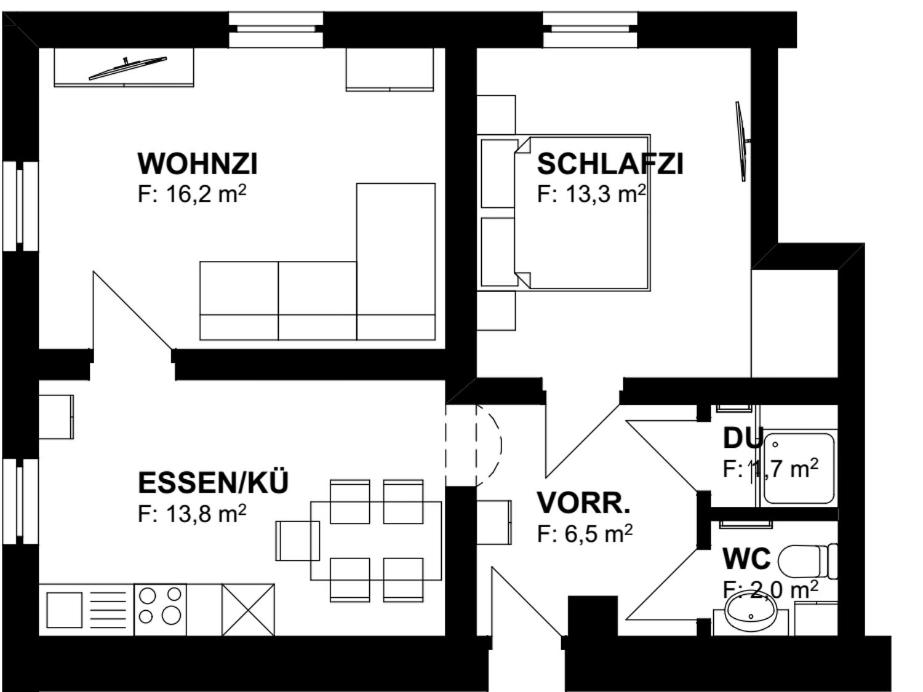 Půdorys ubytování Ferienwohnung Alpenblick